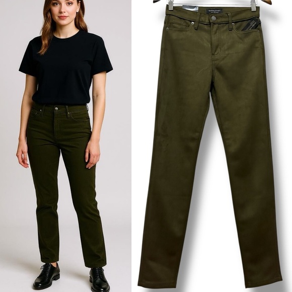 175 Banana Republic | NWT Women’s Olive Green High-Rise Skinny Pants (Size 25/0) - Picture 1 of 13